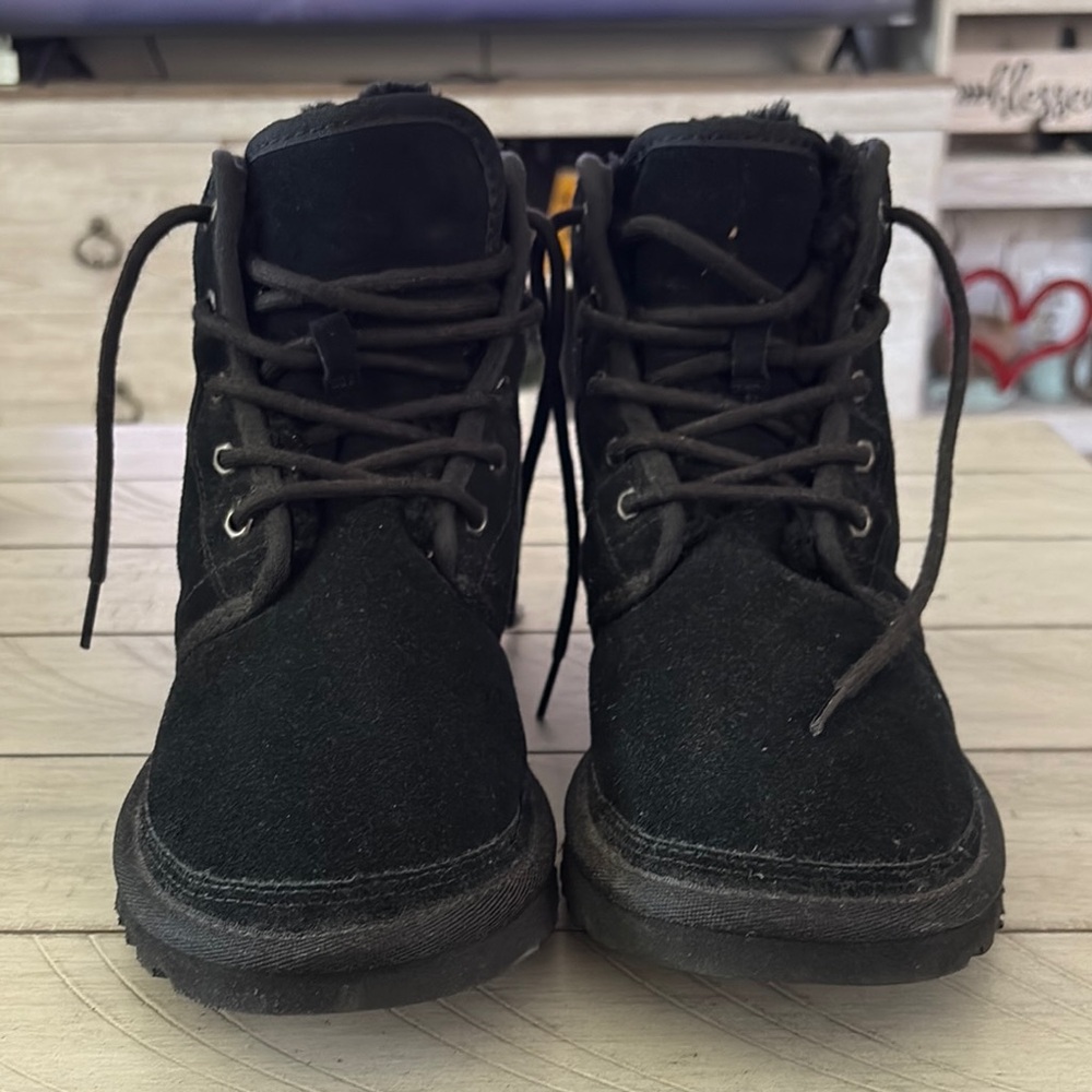 UGG Black Lace-Up Boots